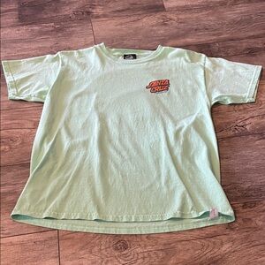 Santa Cruz Skateboards Tan Tee with Orange Logo